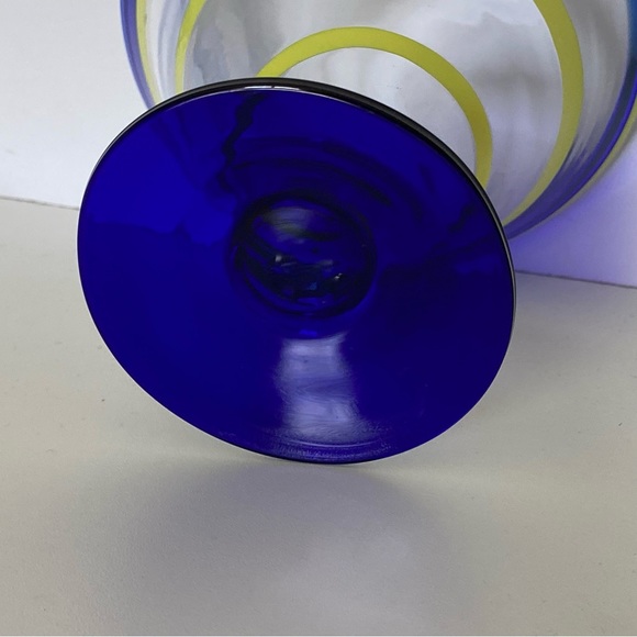 COPY - Kosta Boda Hand Blown Margarita Martini Glass Royal Caribbean Blue Green… - Picture 14 of 15